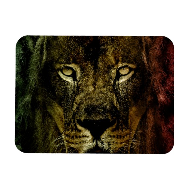 Ímã Lion of Judah - Rastafara reggae Rasta íman - (Horizontal)