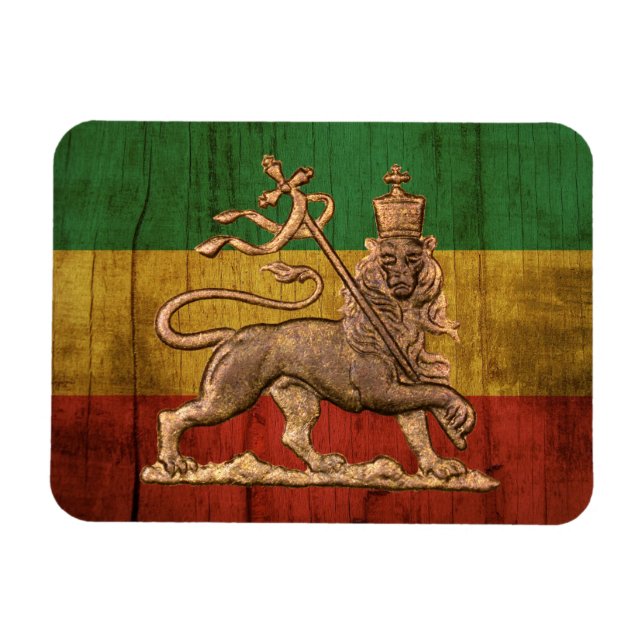 Ímã Lion of Judah - Rastafara - Reggae Rasta Magnet (Horizontal)