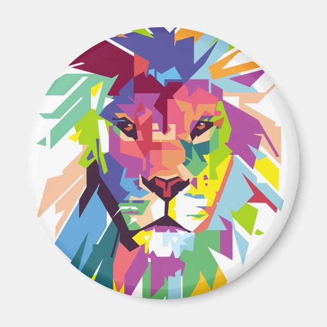 Imã Lion Pop Art (Frente)