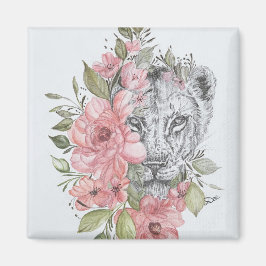 Imã Lioness Original Art Magnet