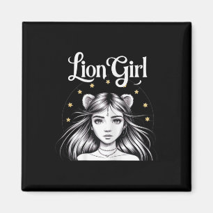 Imã Lions Girl Funny Sports Fan Team T-shirt_2.png