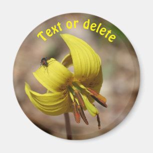 Imã Lírio de Truta Selvagem Flor e Amigo Personalizado