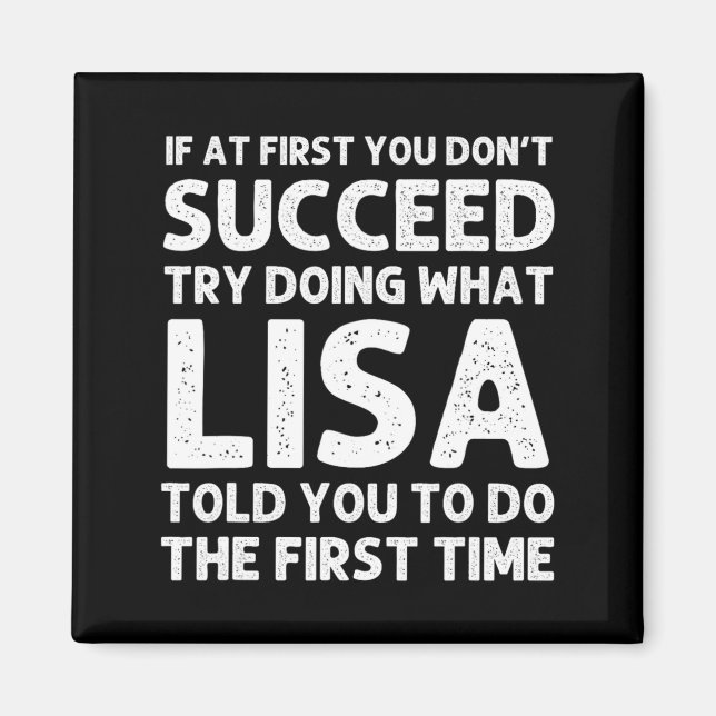 Imã Lisa Name D Birthday Funny Christmas Jo  (Frente)