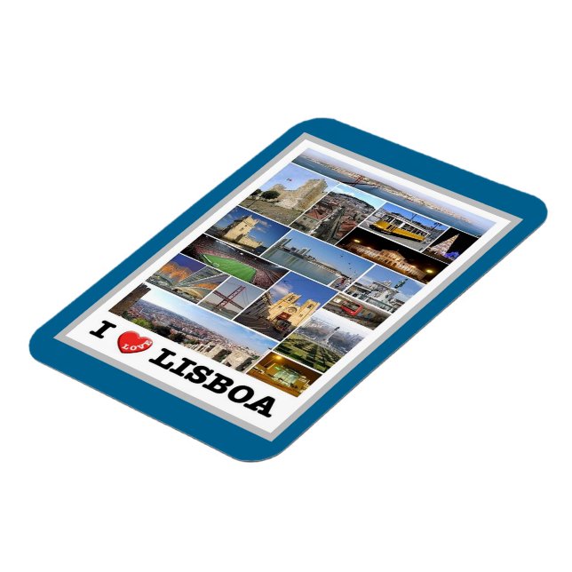 Ímã Lisboa - Eu Amo - Portugal - (Left Side)