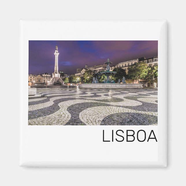 Imã Lisboa Portugal Rossio Square Holiday Souvenir (Frente)