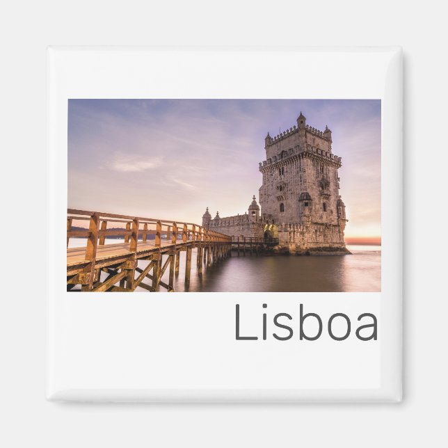 Imã Lisboa Portugal Torre de Belém — Feriado Sunset (Frente)