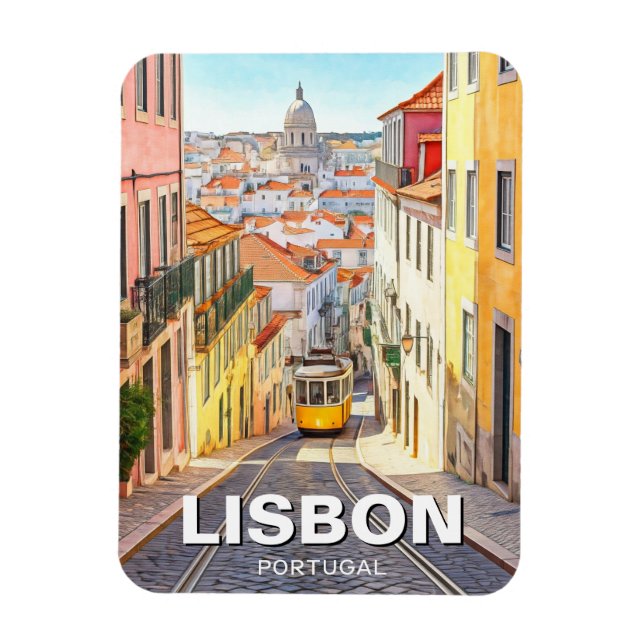 Ímã Lisboa Portugal Viagem Alfama Panteão Nacional (Vertical)