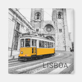 Imã Lisboa Retro Tram Portugal Vintage Streetcar