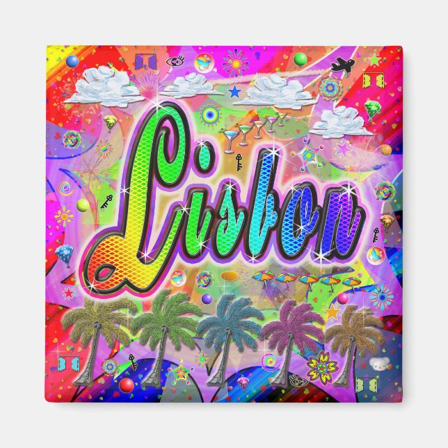 Imã Lisboa Vista Express Magnet (Frente)