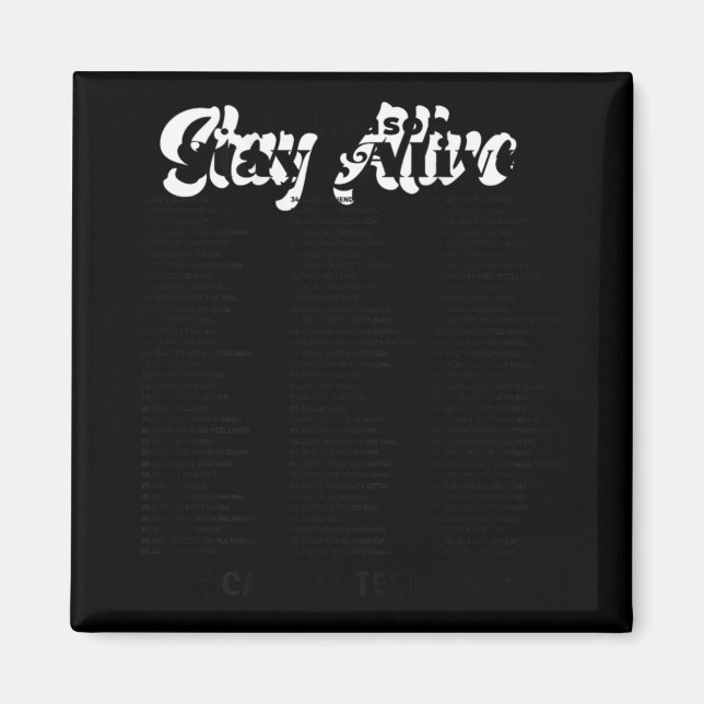 Imã List Of 99 Reasons To Stay Alive Mental Health A  (Frente)