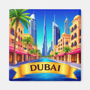 Imã 🧲 Lista de Desejos de Viagem Dubai Destino de Via