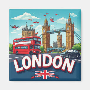 Imã 🧲 Lista de Desejos de Viagem Londres Memória Rein
