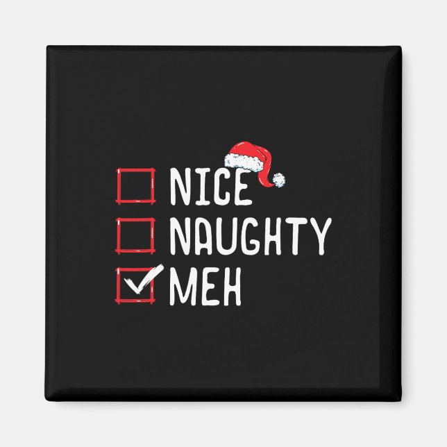 Imã Lista de Natal Bela e Maldita (Frente)