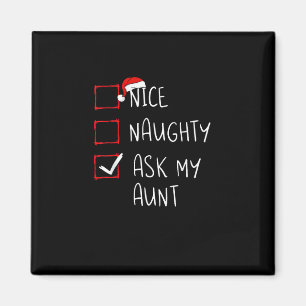 Imã Lista de Natal Pergunte à Minha Tia Xmas Legal Tra