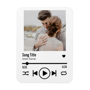 Ímã Lista de Reprodução Personalizada de Música Fot