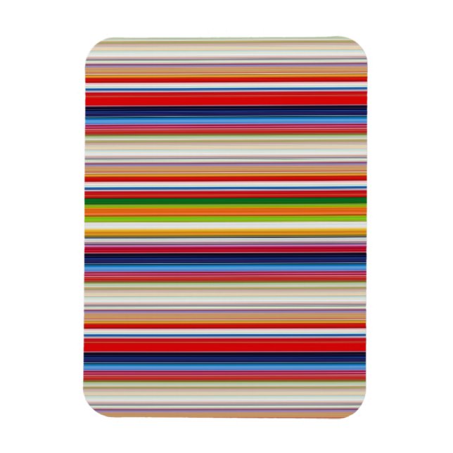 Ímã Listras coloridas quentes (Vertical)