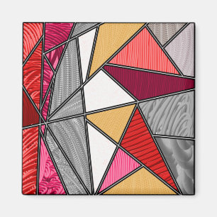 Imã Listras de Arco-Íris Design Abstrato