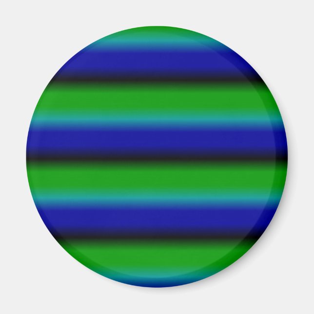 Imã Listras de Arco-Íris Verde Azul (Frente)