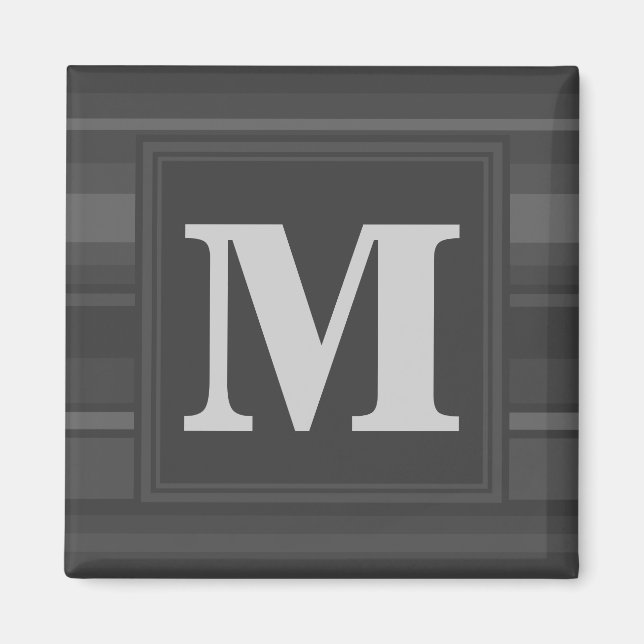 Imã Listras de carvão monograma (Frente)