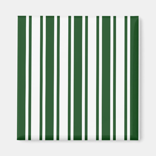 Imã Listras de doces verdes e brancas escuras (Frente)