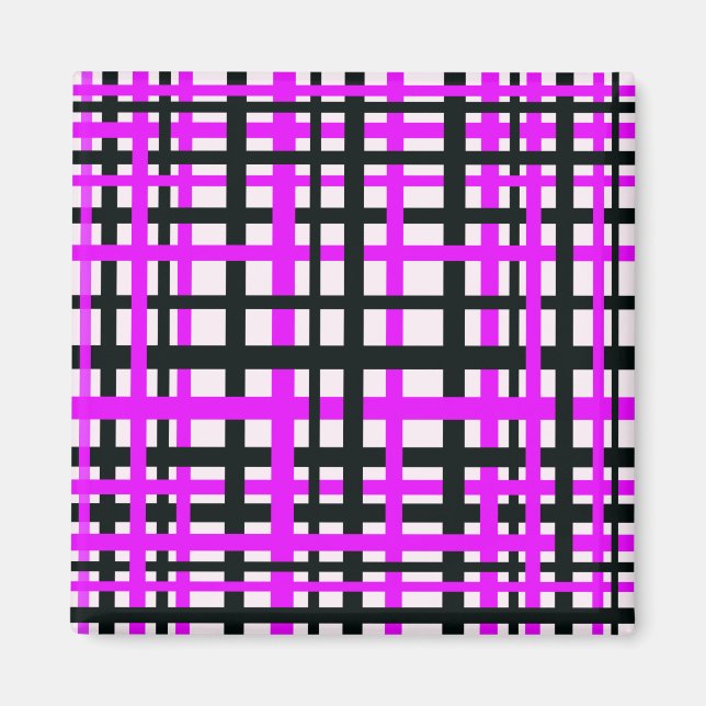 Imã Listras de Intertravamento Cor-de-rosa Preto (Frente)