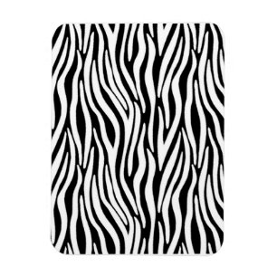 Ímã Listras de Zebra em Efeito de Pelo Preto e Branco