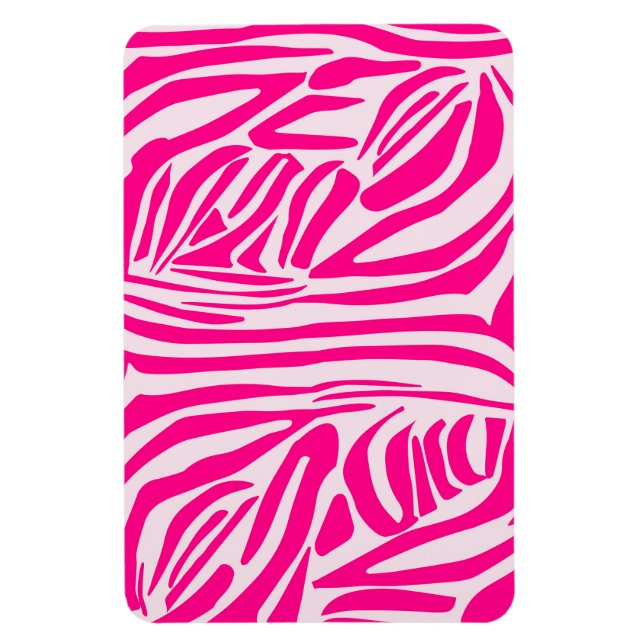Ímã Listras de zebra rosa (Vertical)