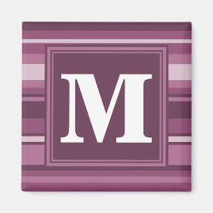 Imã Listras do malva do monograma