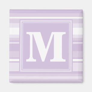 Imã Listras do roxo do cardo do monograma