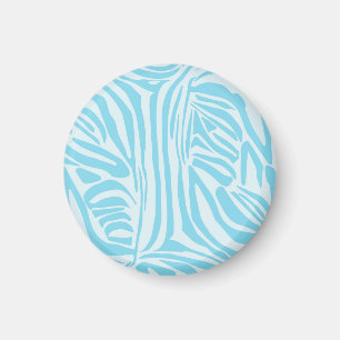 Imã Listras Ousadas de Zebra Azul e Branco
