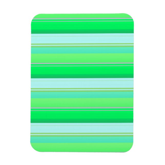 Ímã Listras verdes aqua fofas (Vertical)