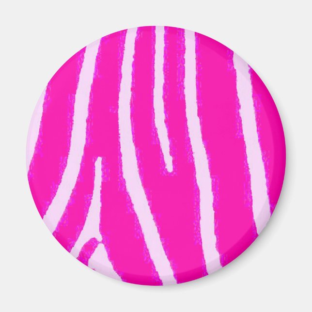 Imã Lite Pink Zebra Magnet (Frente)