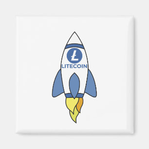 Imã Litecoin To The Moon Rocket