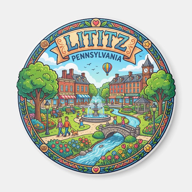 Imã Lititz Pensilvânia (Frente)