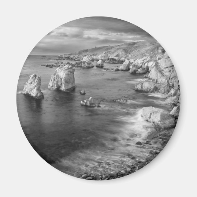 Imã Litoral de praia B&W, Califórnia (Frente)
