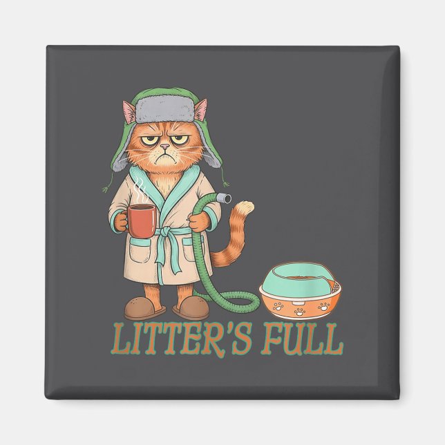 Imã Litters Full Funny Cat Lovers Christmas Funny Gift (Frente)
