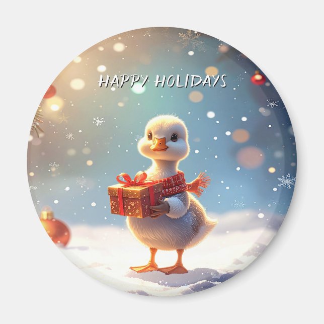 Imã Little Duck Holiday Magnet (Frente)