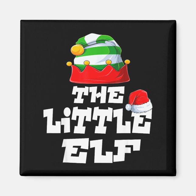 Imã Little Elf Family Matching Christmas Group Pajama  (Frente)