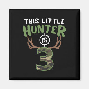 Imã Little Hunter É 3 Garotos De Aniversário aniversár