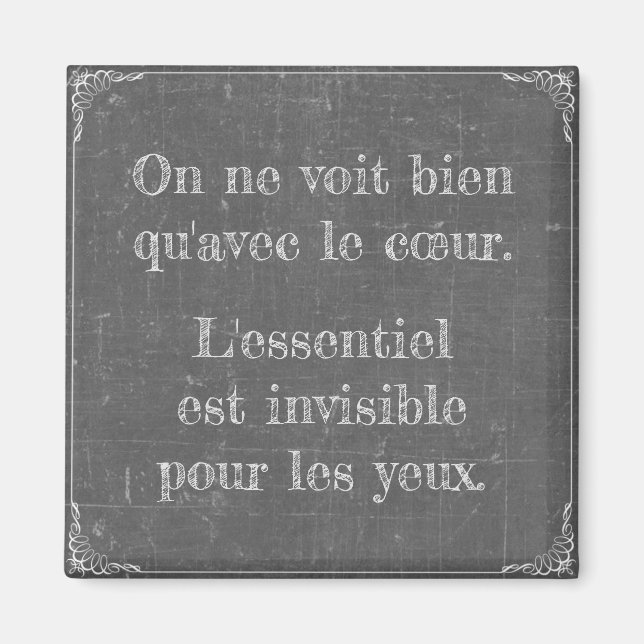 Imã Little Prince citação (Frente)