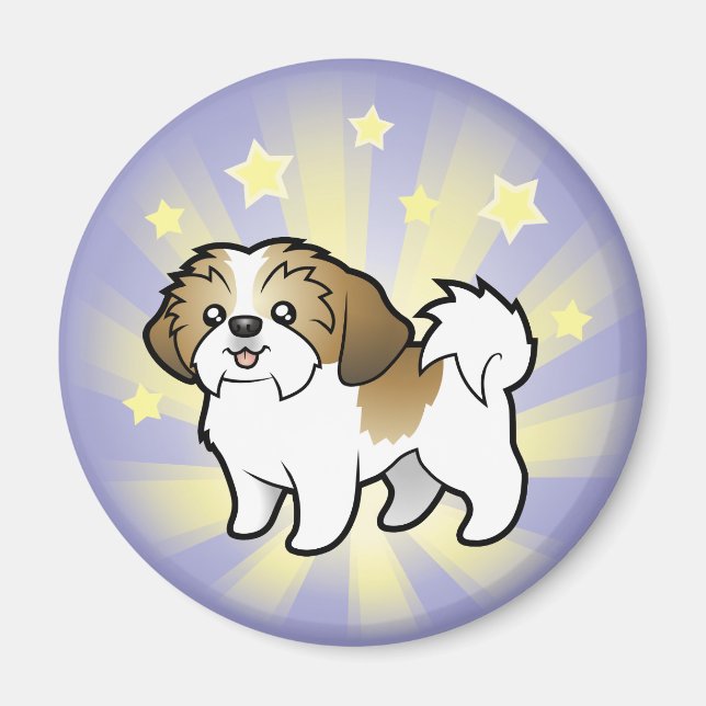 Imã Little Star Shih Tzu (corte de cachorrinho) (Frente)