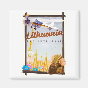 Imã lituânia - Para um pôster de viagem de aventura