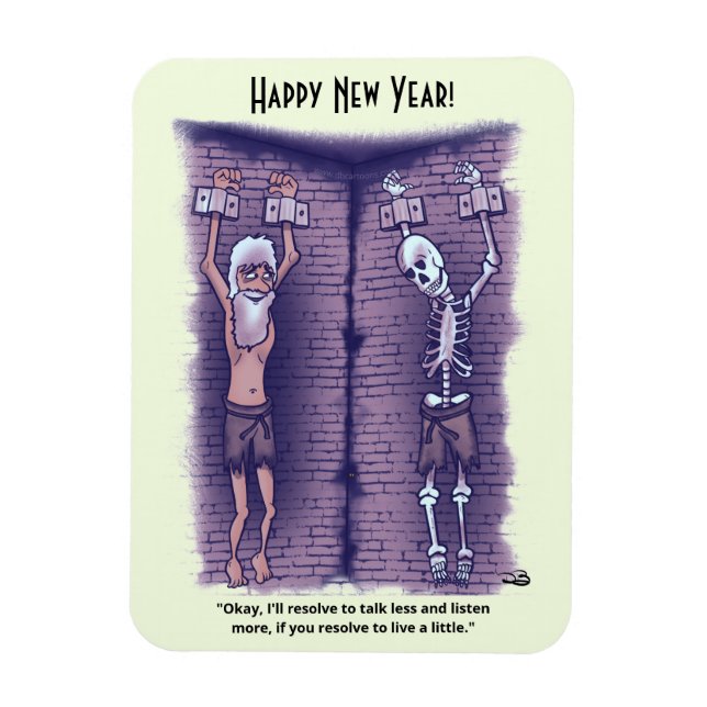 Ímã Live a Little New Year's Photo Magnet (Vertical)