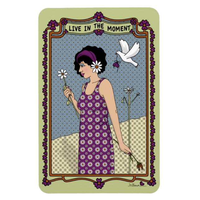 Ímã Live In Moment_A_4x6 Refrigerator Magnet (Vertical)