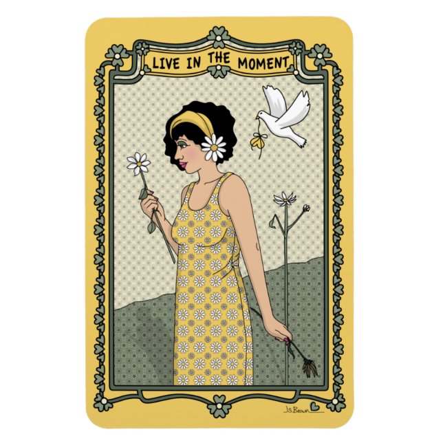 Ímã Live In Moment_C_4x6 Refrigerator Magnet (Vertical)