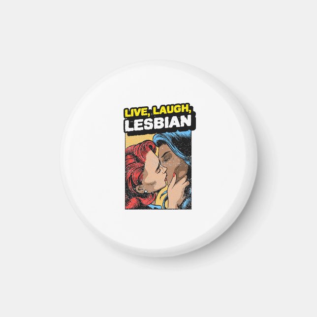 Imã Live Laugh Lesbian (Frente)