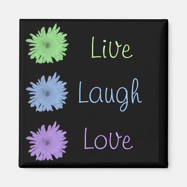 Imã Live Laugh Love (Frente)