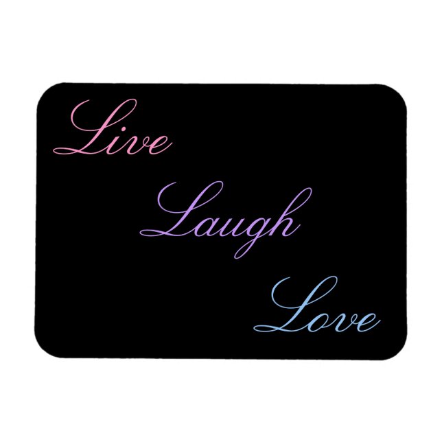 Ímã Live Laugh Love (Horizontal)