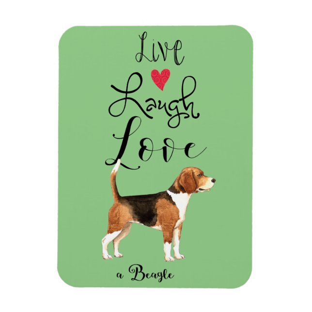 Ímã Live Laugh Love a Beagle Magnet (Vertical)