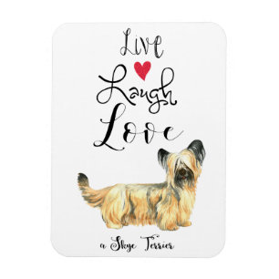 Ímã Live Laugh Love a Skye Terrier Magnet
